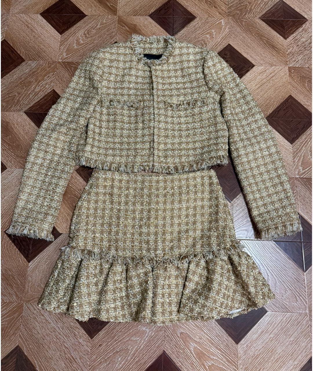 TWIN-SET Бежевый полиэстеровый костюм с брюками, фото 4