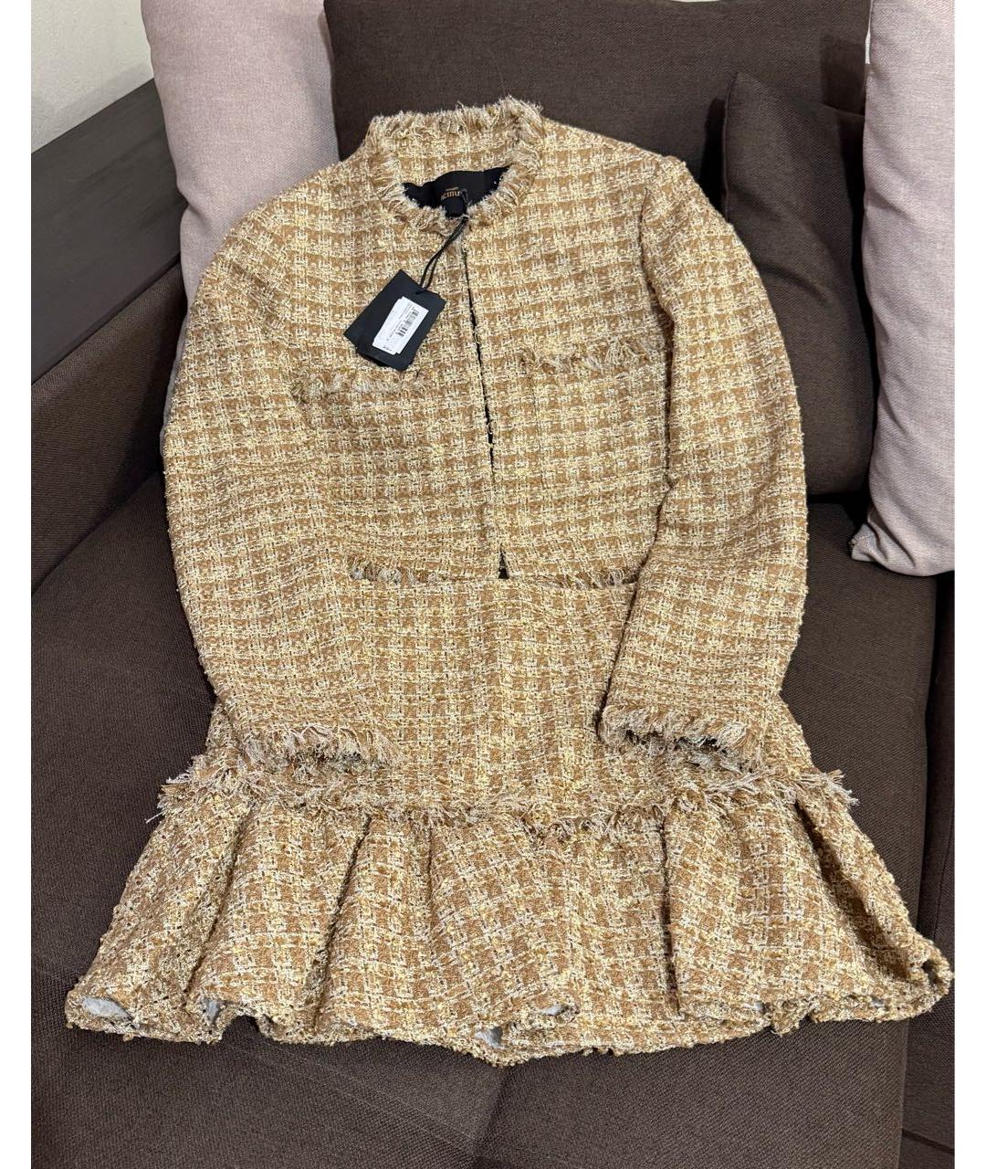 TWIN-SET Бежевый полиэстеровый костюм с брюками, фото 3