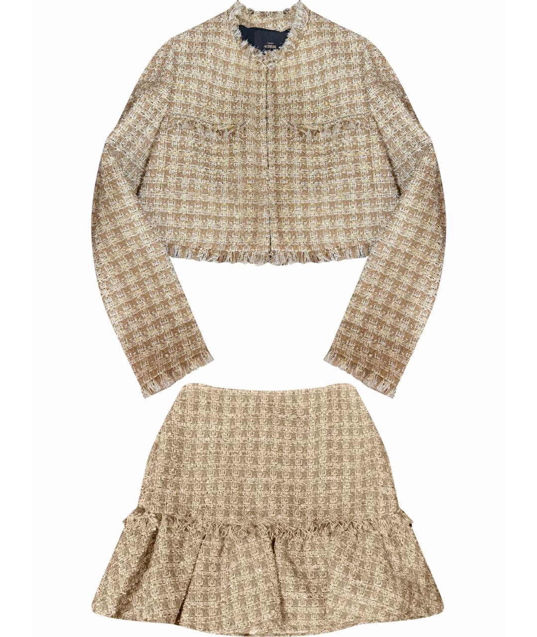 TWIN-SET Бежевый полиэстеровый костюм с брюками, фото 1