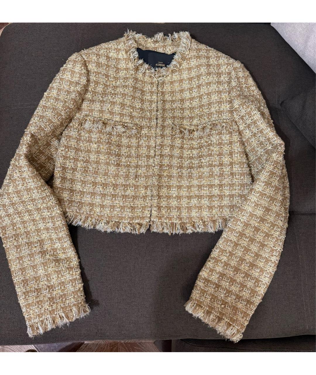 TWIN-SET Бежевый полиэстеровый костюм с брюками, фото 5