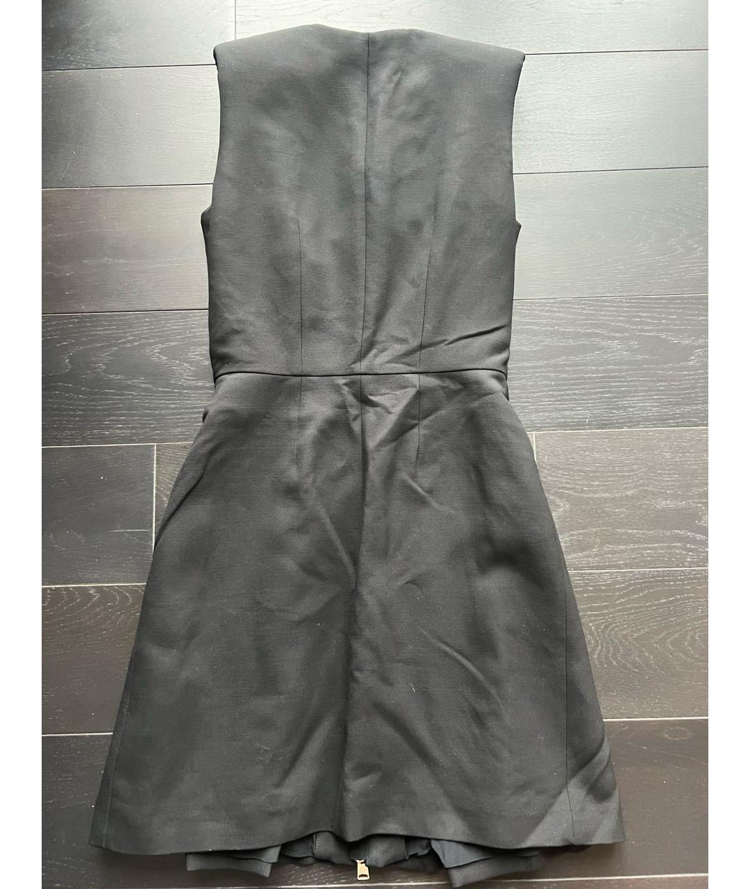 ALEXANDER MCQUEEN Черное ацетатное повседневное платье, фото 3