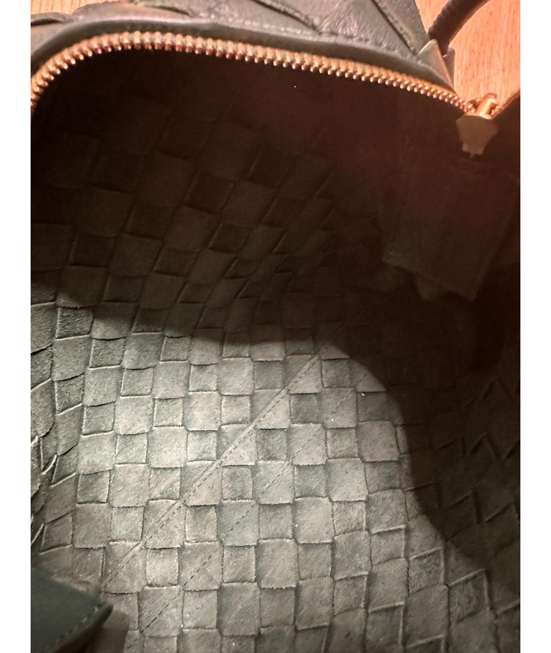 BOTTEGA VENETA Зеленая кожаная сумка через плечо, фото 3