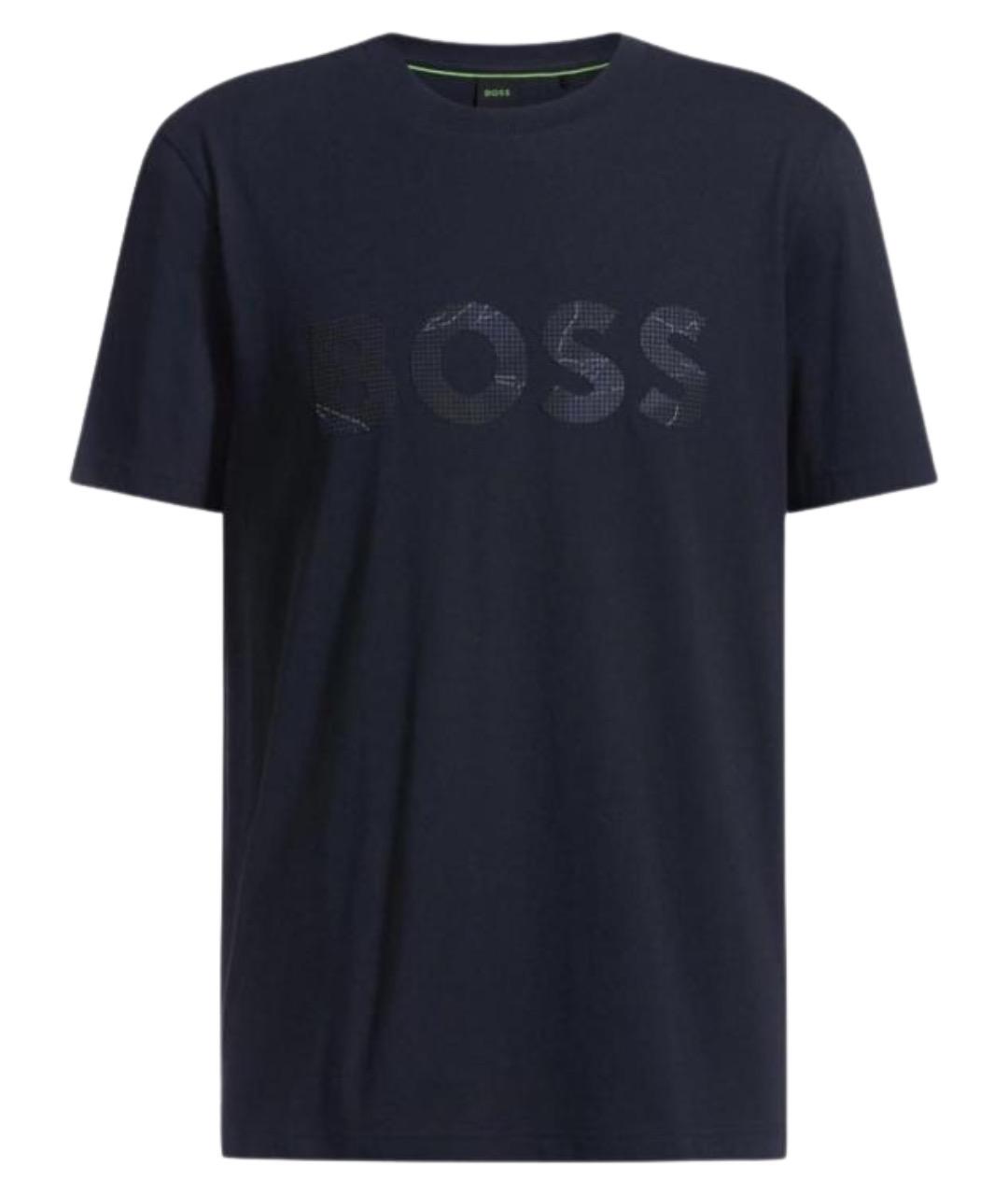 HUGO BOSS Темно-синяя хлопковая футболка, фото 1