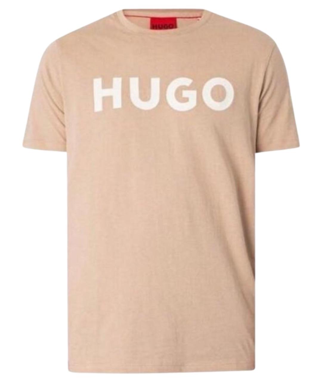 HUGO BOSS Бежевая хлопковая футболка, фото 1