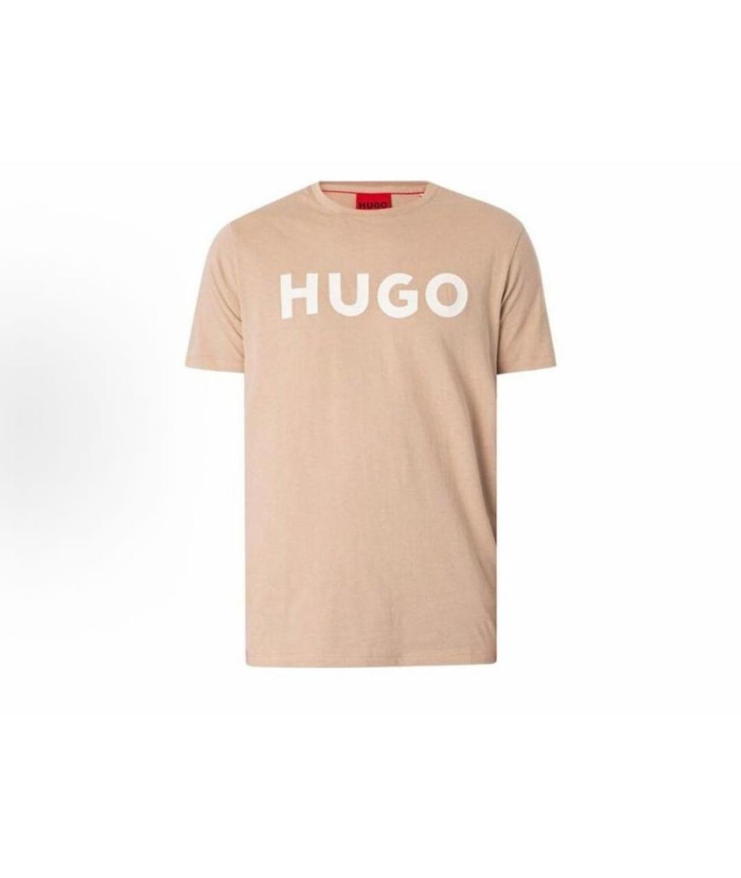 HUGO BOSS Бежевая хлопковая футболка, фото 2