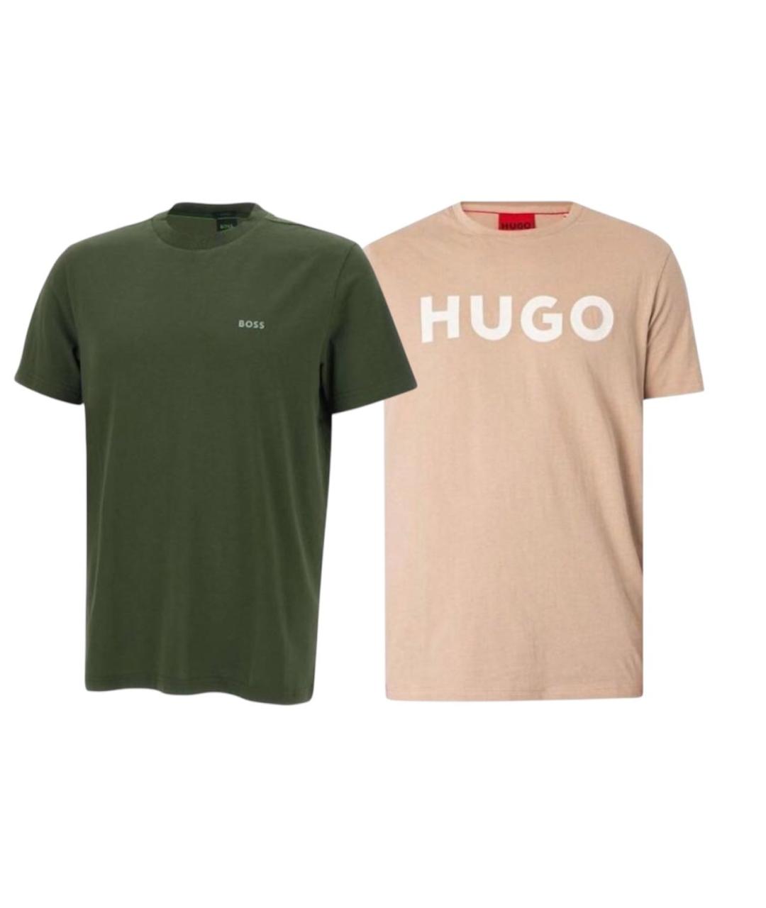 HUGO BOSS Бежевая хлопковая футболка, фото 1