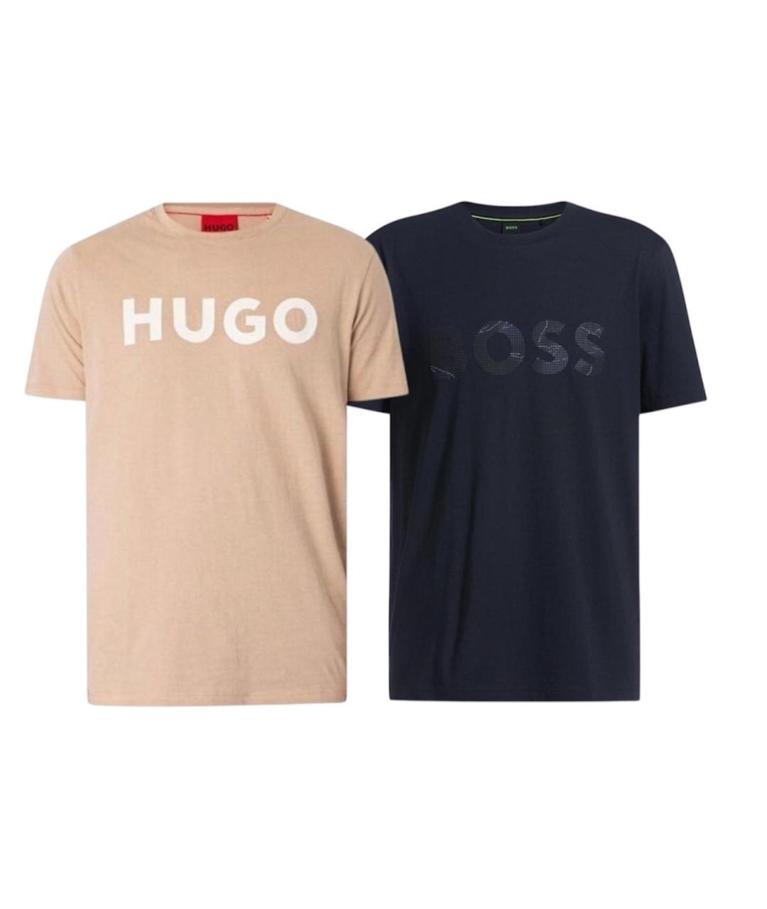 HUGO BOSS Бежевая хлопковая футболка, фото 1
