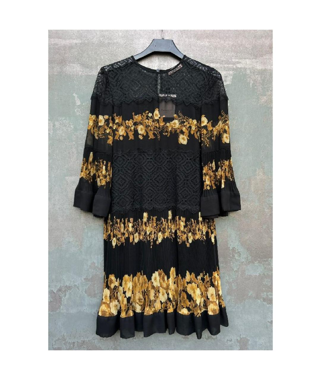 TWIN-SET Черное коктейльное платье, фото 10