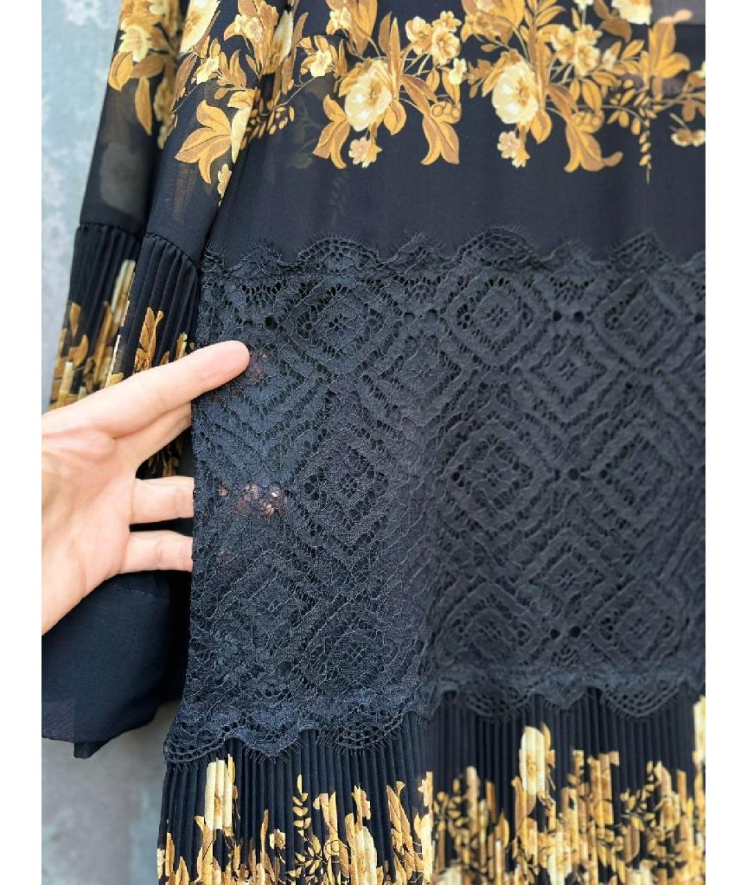 TWIN-SET Черное коктейльное платье, фото 7