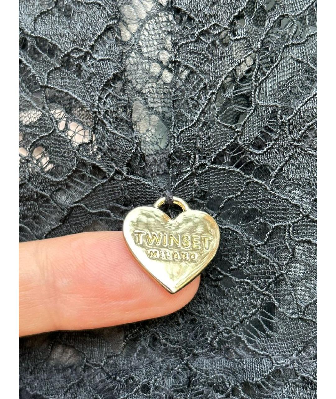 TWIN-SET Черное коктейльное платье, фото 2