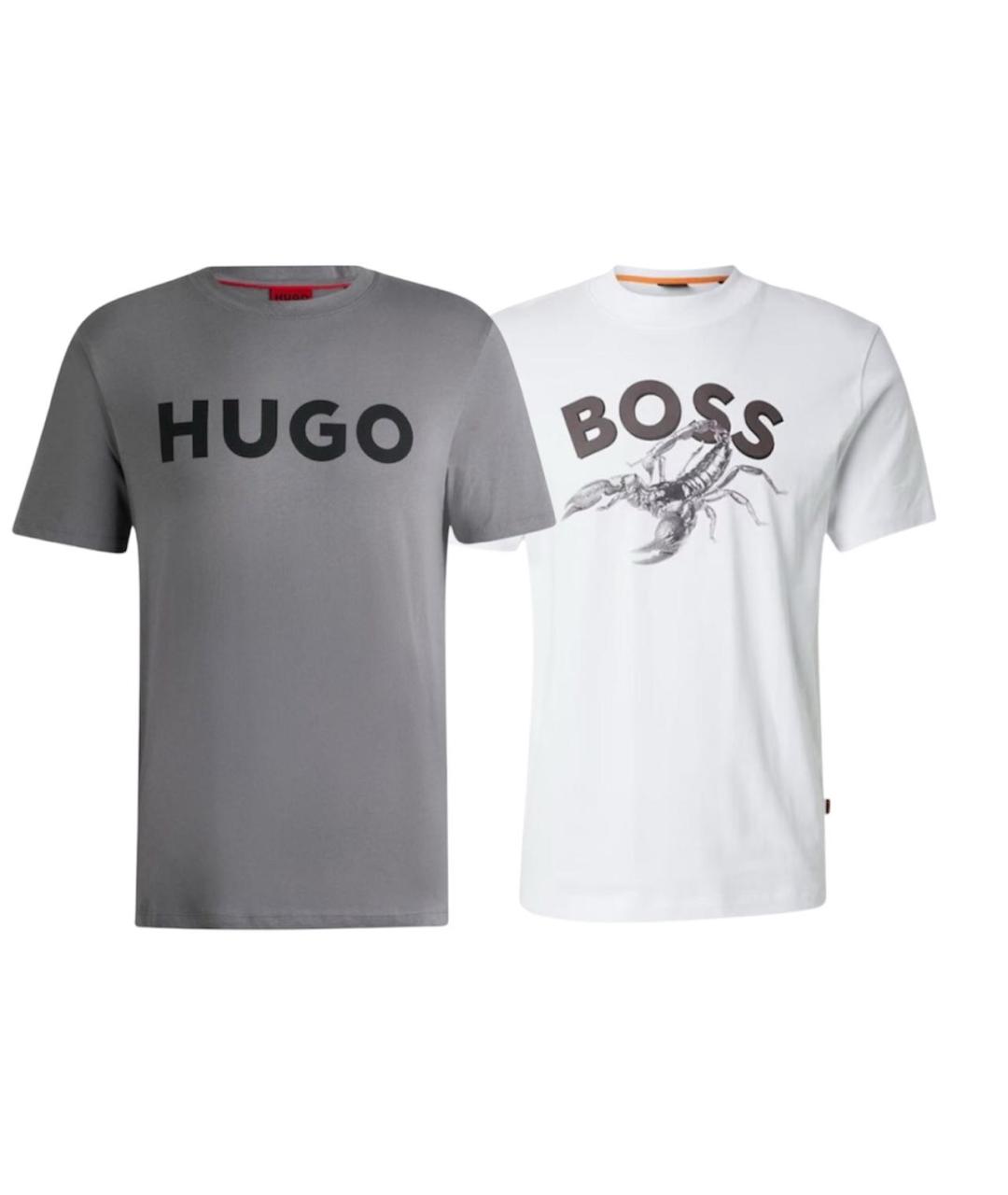 HUGO BOSS Серая хлопковая футболка, фото 1