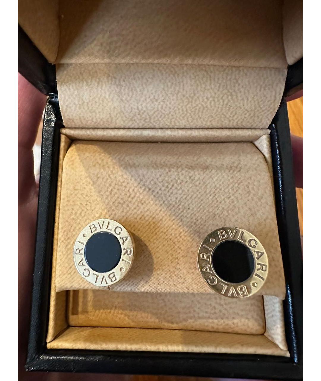 BVLGARI Черные серьги из розового золота, фото 4