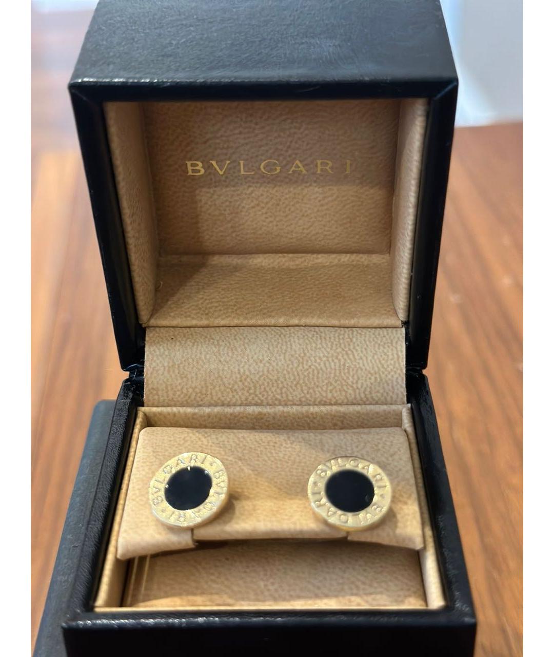 BVLGARI Черные серьги из розового золота, фото 2