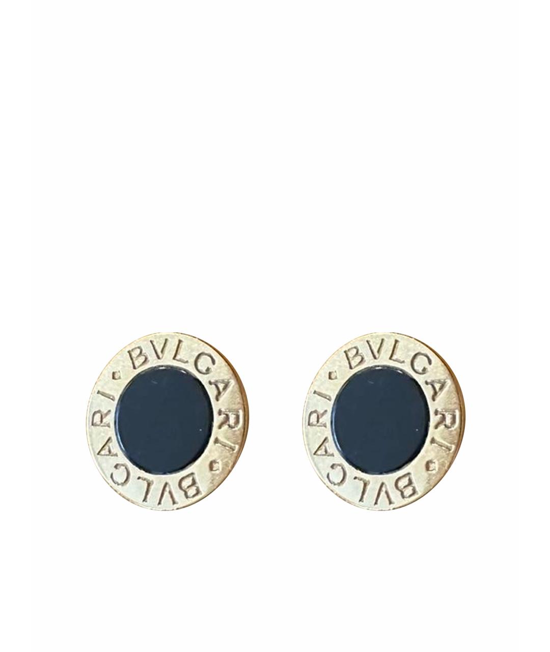 BVLGARI Черные серьги из розового золота, фото 1