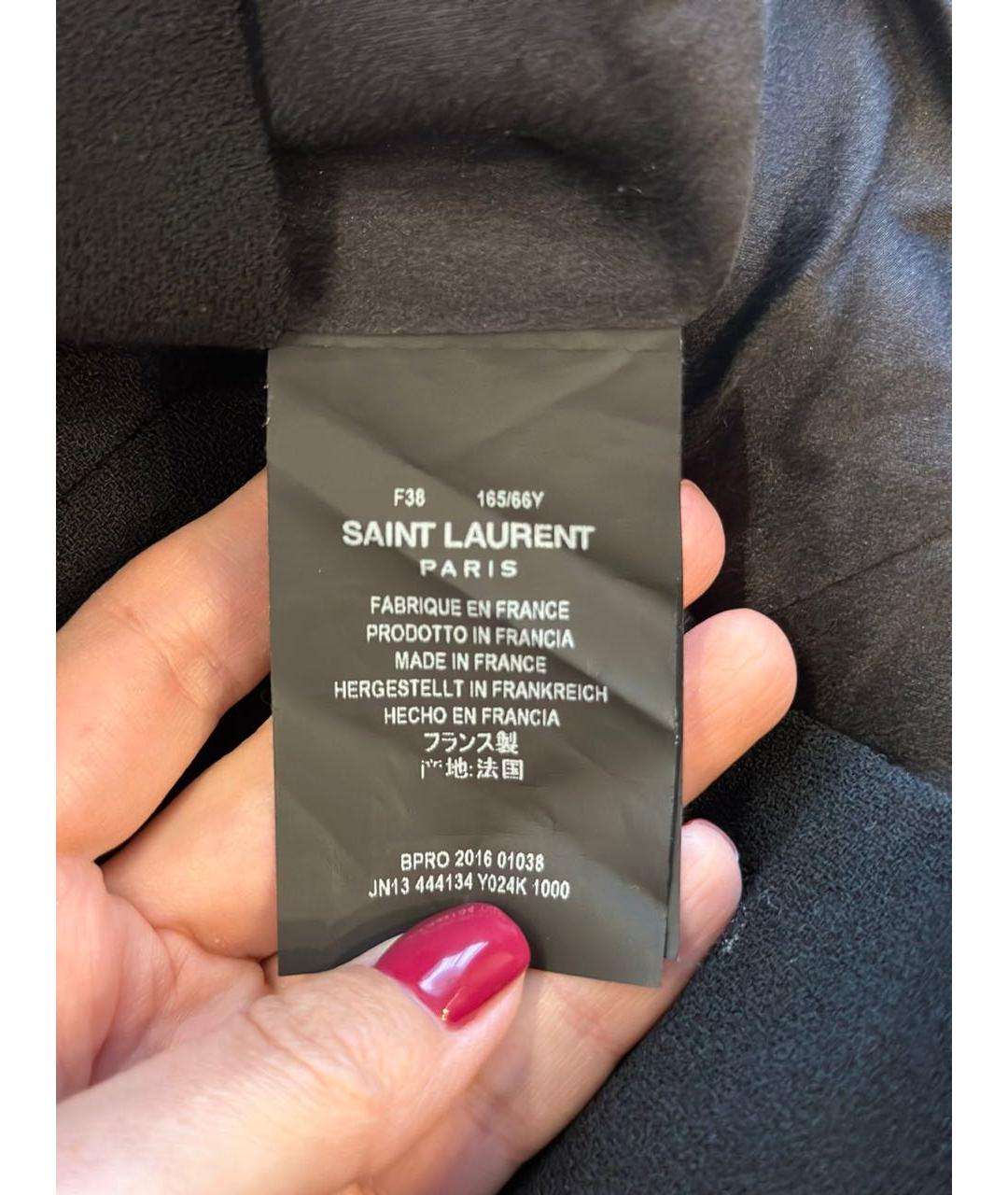 SAINT LAURENT Черная юбка миди, фото 4
