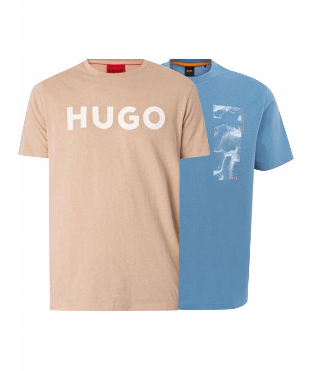 HUGO BOSS Бежевая хлопковая футболка, фото 1