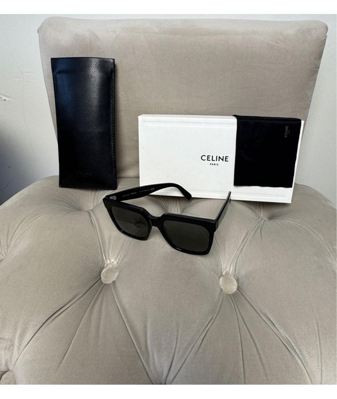 CELINE Черные пластиковые солнцезащитные очки, фото 4