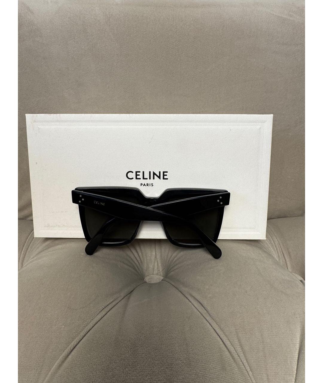 CELINE Черные пластиковые солнцезащитные очки, фото 3