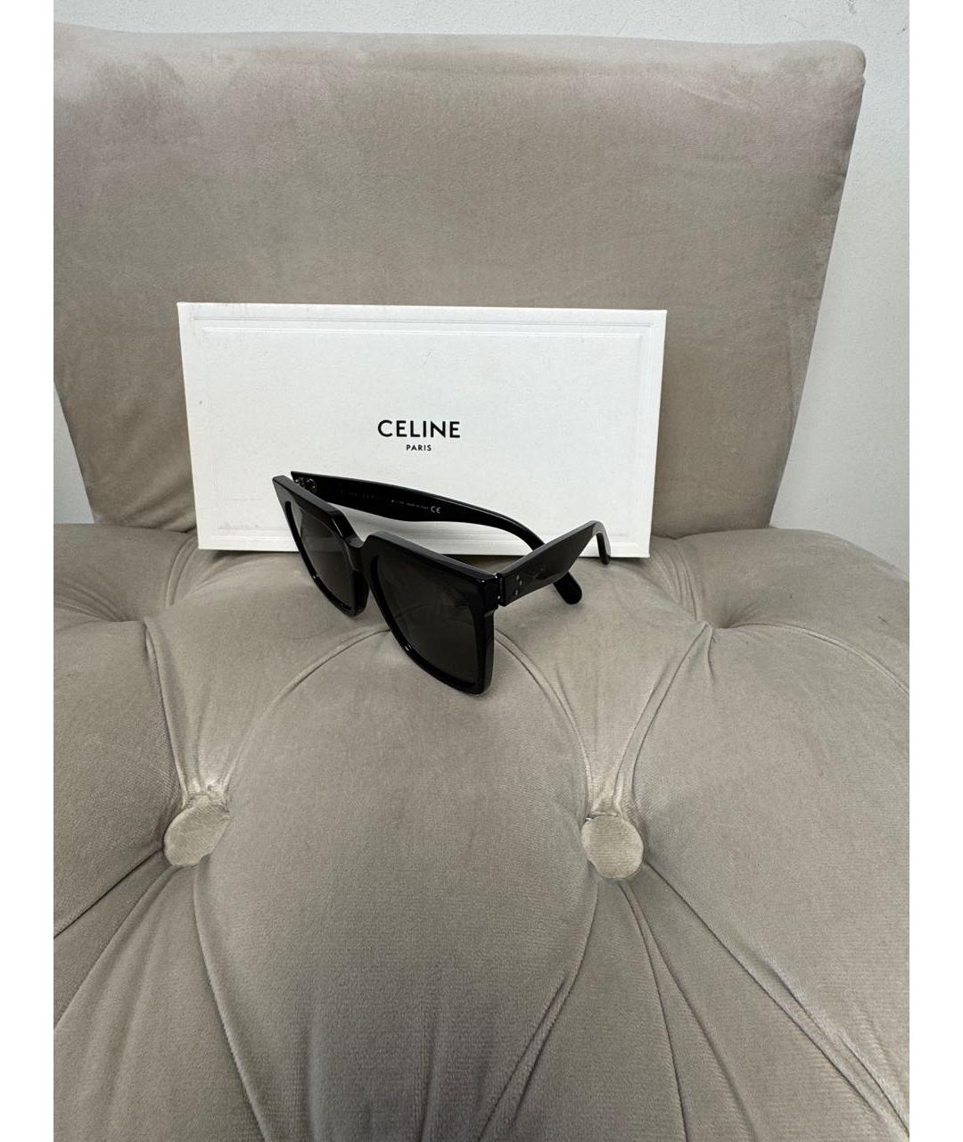 CELINE Черные пластиковые солнцезащитные очки, фото 2