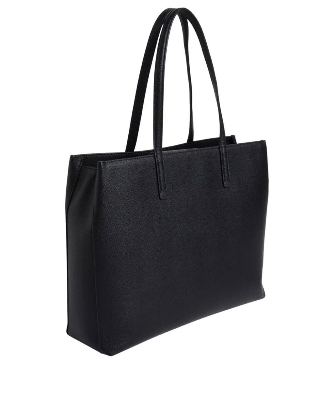 CALVIN KLEIN Черная сумка тоут из искусственной кожи, фото 2