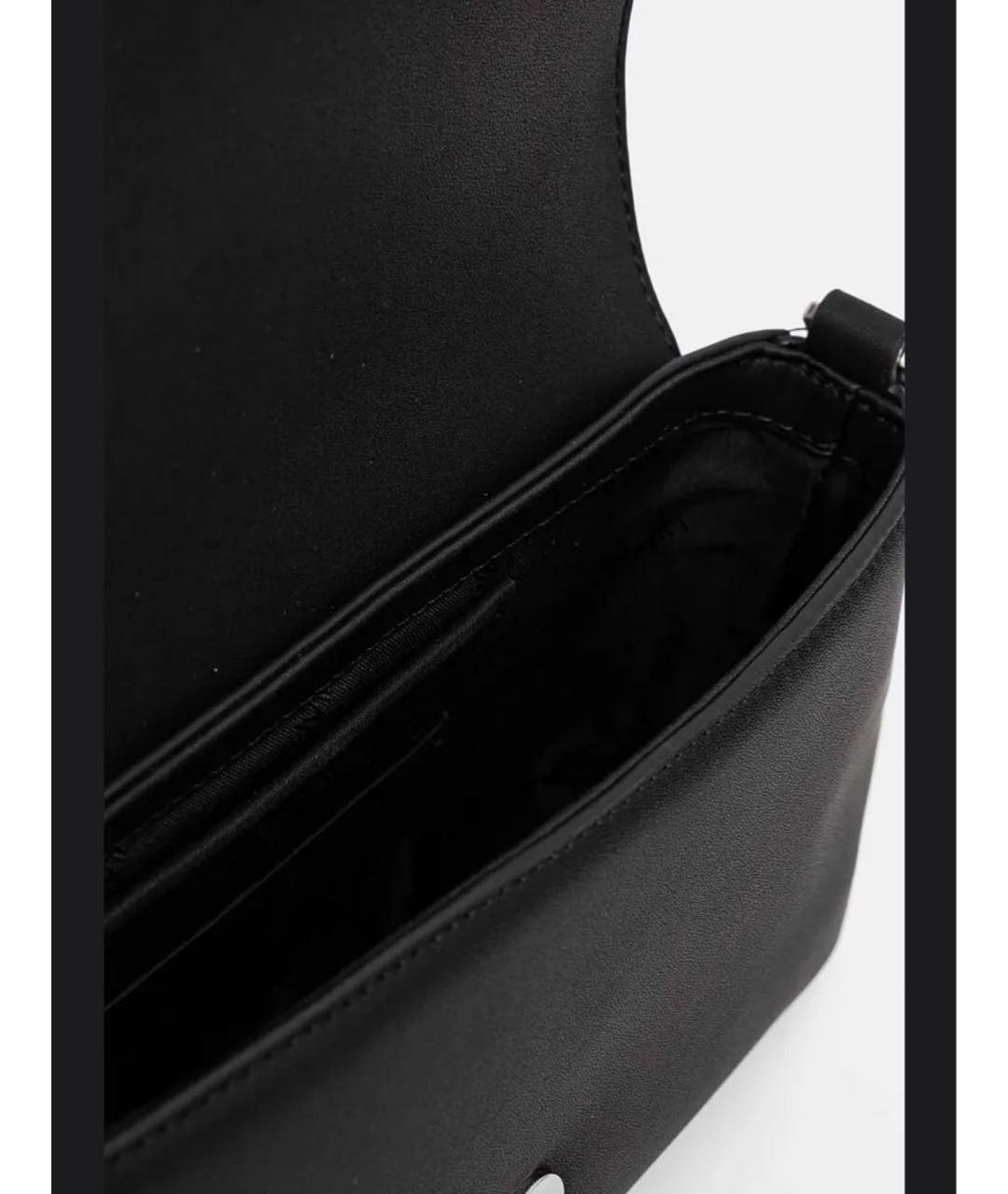 CALVIN KLEIN Черная сумка через плечо из искусственной кожи, фото 2
