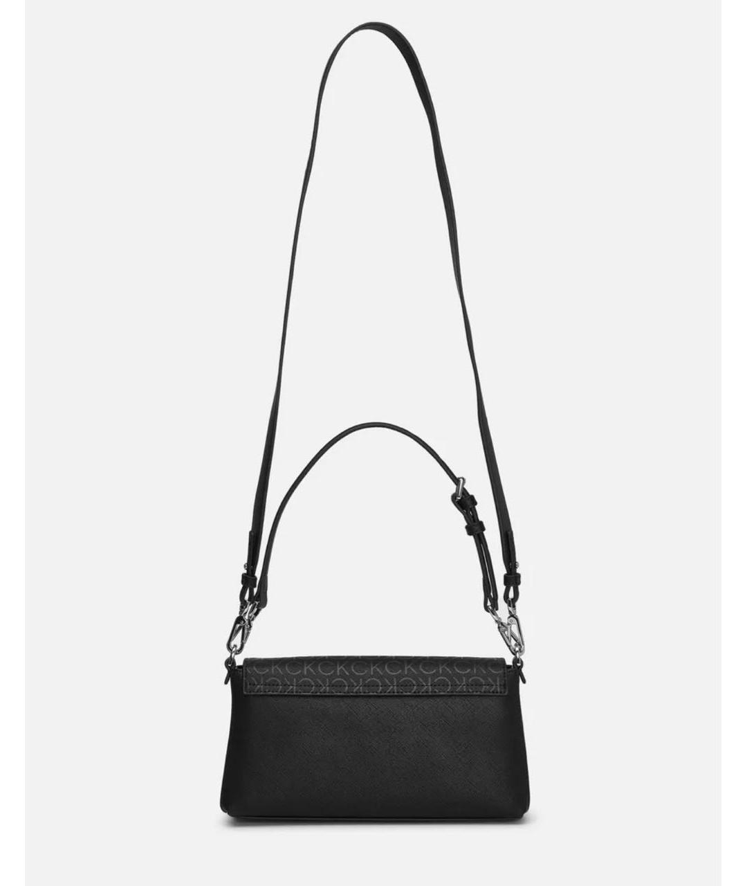 CALVIN KLEIN Черная сумка через плечо из искусственной кожи, фото 2