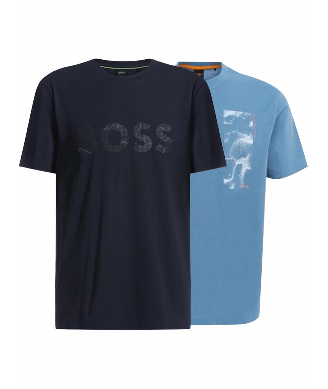 HUGO BOSS Синяя хлопковая футболка, фото 1