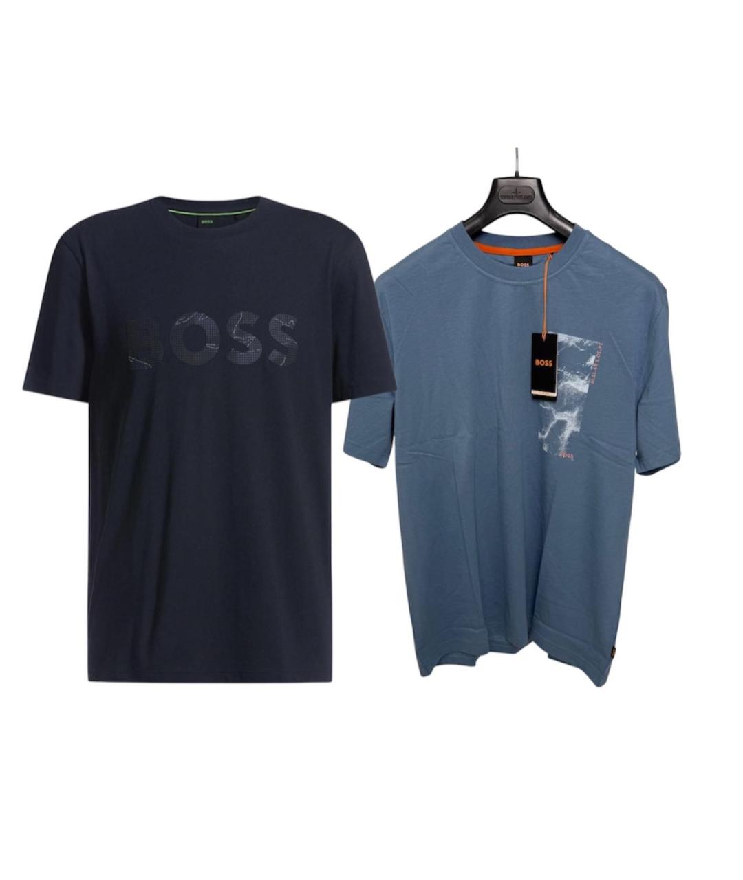 HUGO BOSS Синяя хлопковая футболка, фото 4
