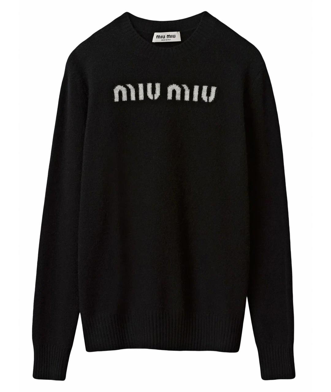 MIU MIU Черный вискозный джемпер / свитер, фото 1