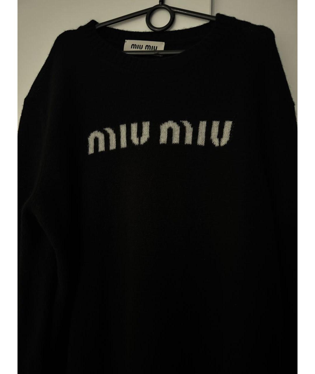 MIU MIU Черный вискозный джемпер / свитер, фото 3