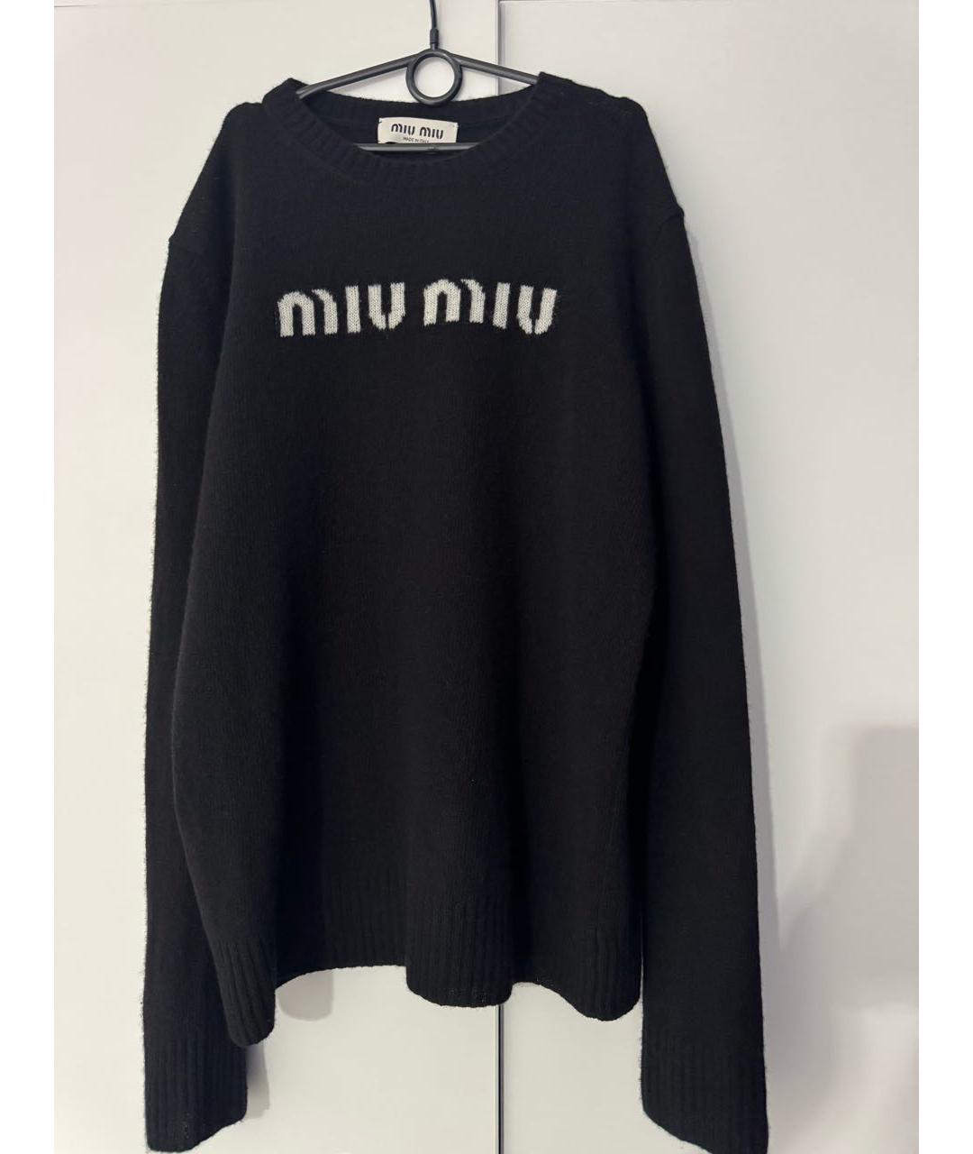 MIU MIU Черный вискозный джемпер / свитер, фото 5