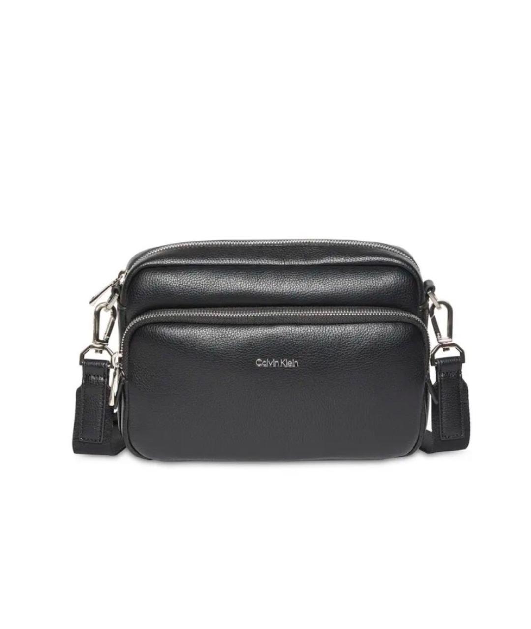 CALVIN KLEIN Черная сумка на плечо из искусственной кожи, фото 1