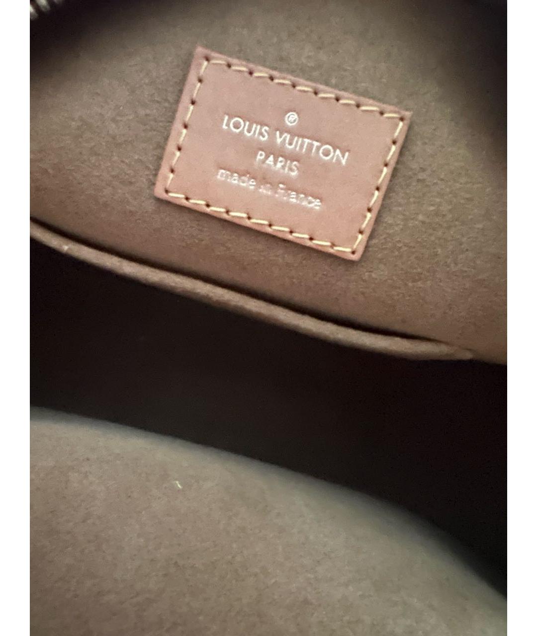 LOUIS VUITTON Коричневая кожаная сумка через плечо, фото 5