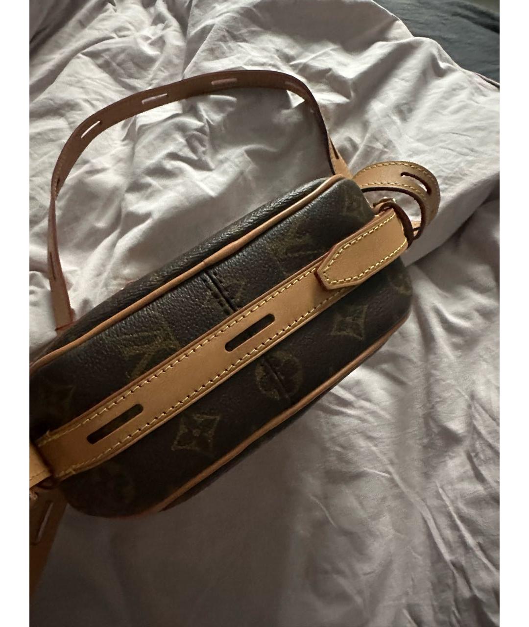 LOUIS VUITTON Коричневая кожаная сумка через плечо, фото 4