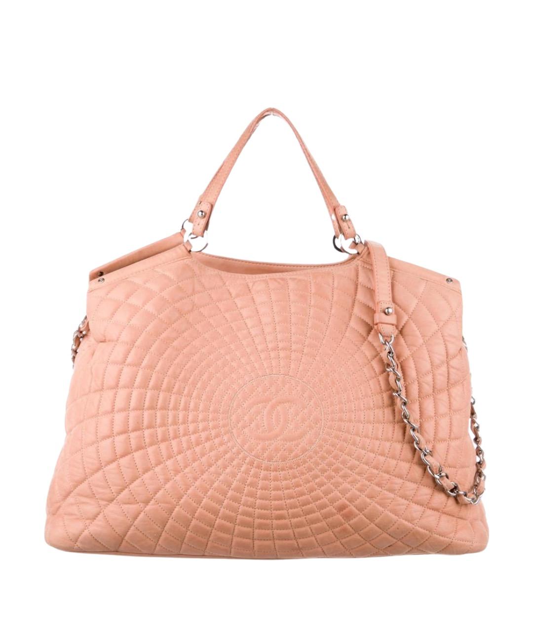 CHANEL Розовая кожаная сумка тоут, фото 1