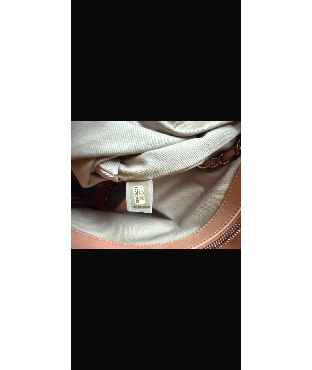 CHANEL Розовая кожаная сумка тоут, фото 5