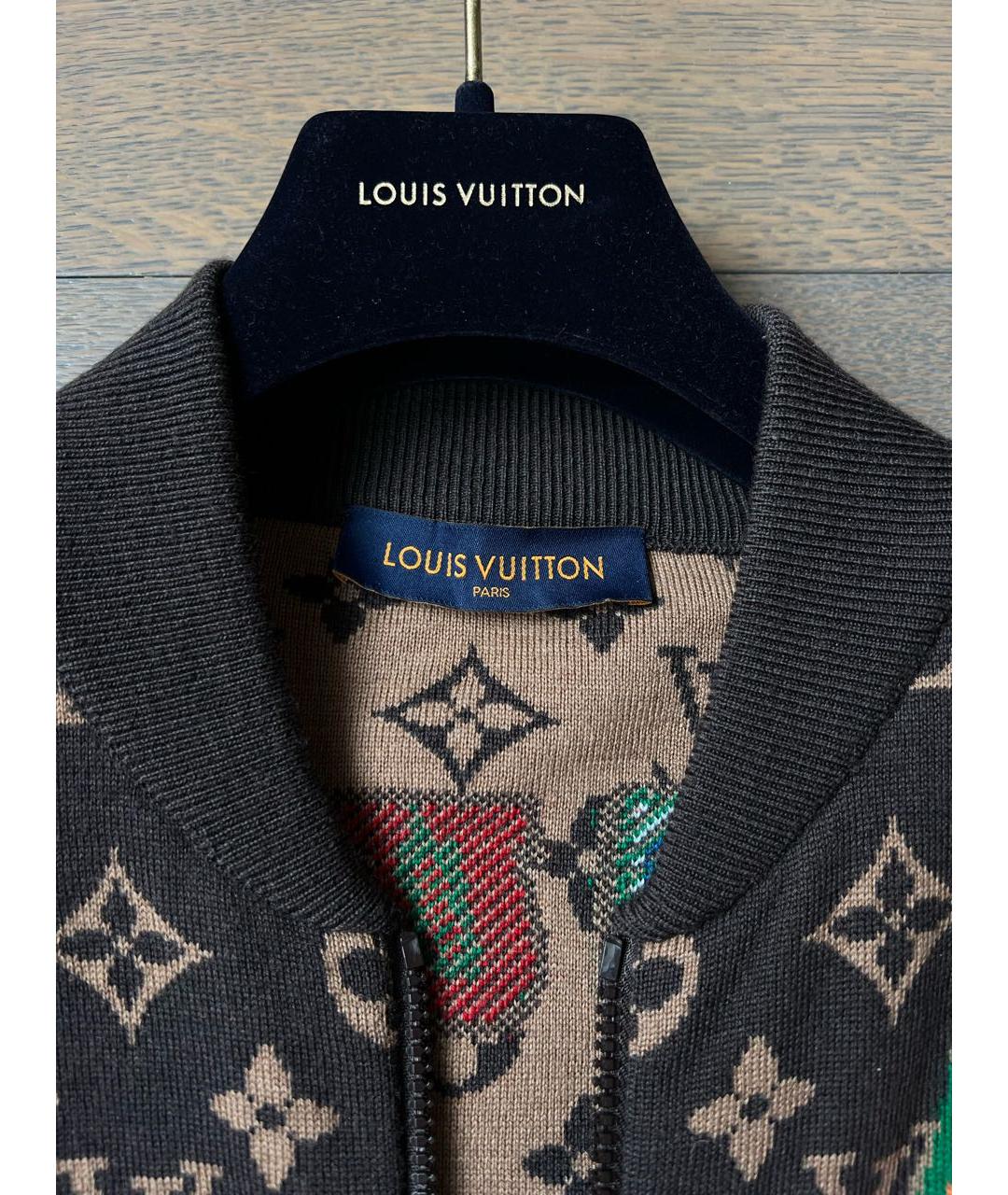 LOUIS VUITTON Коричневый шерстяной кардиган, фото 3