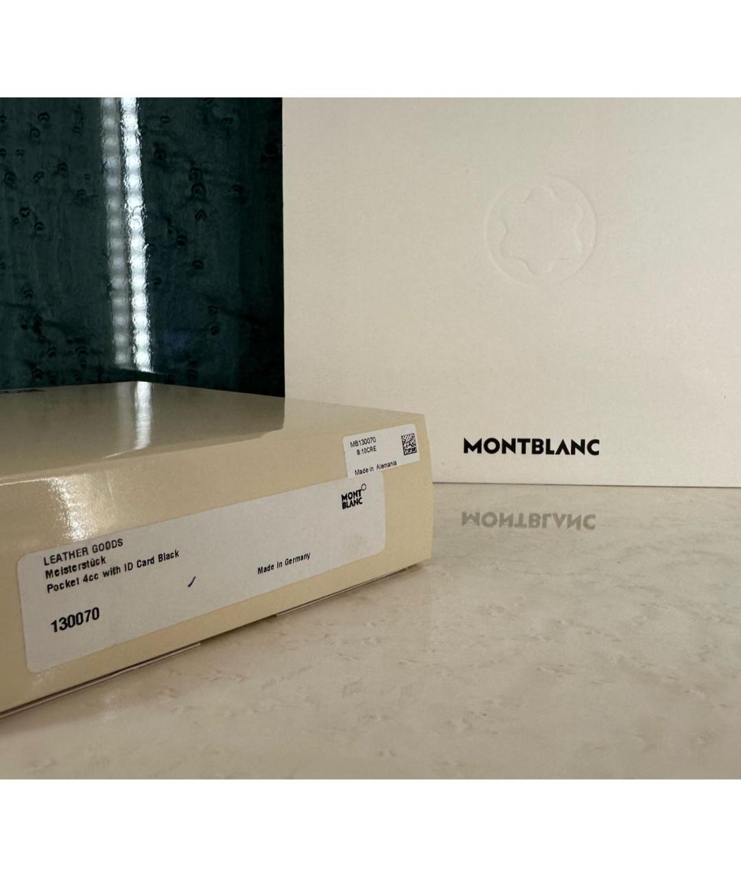 MONTBLANC Черный кожаный кардхолдер, фото 8
