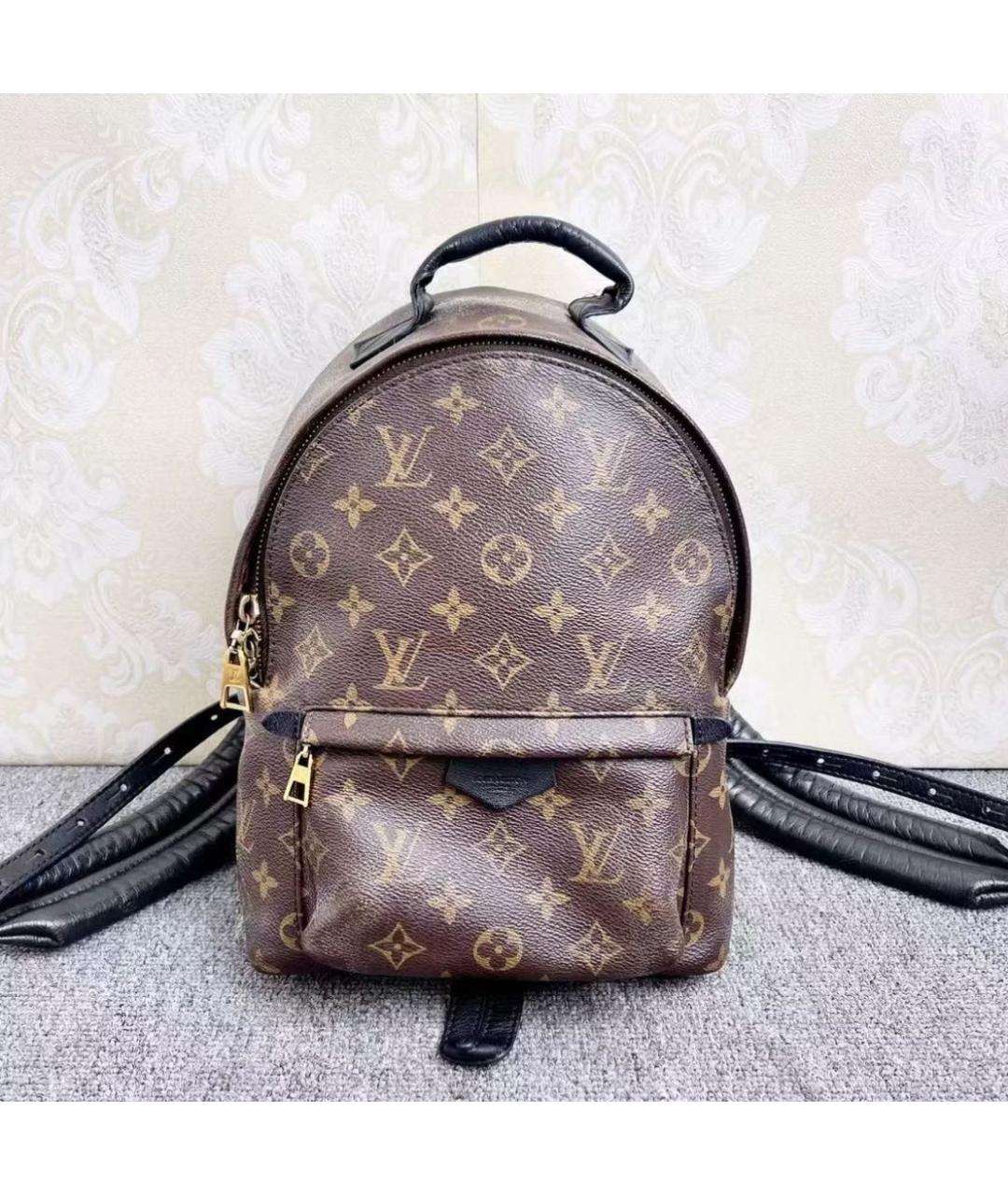 LOUIS VUITTON Коричневый кожаный рюкзак, фото 9