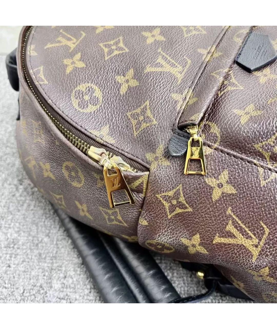 LOUIS VUITTON Коричневый кожаный рюкзак, фото 6