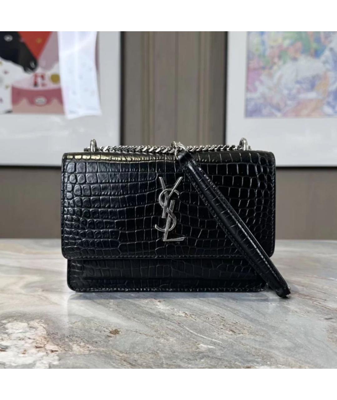SAINT LAURENT Черная сумка через плечо, фото 3