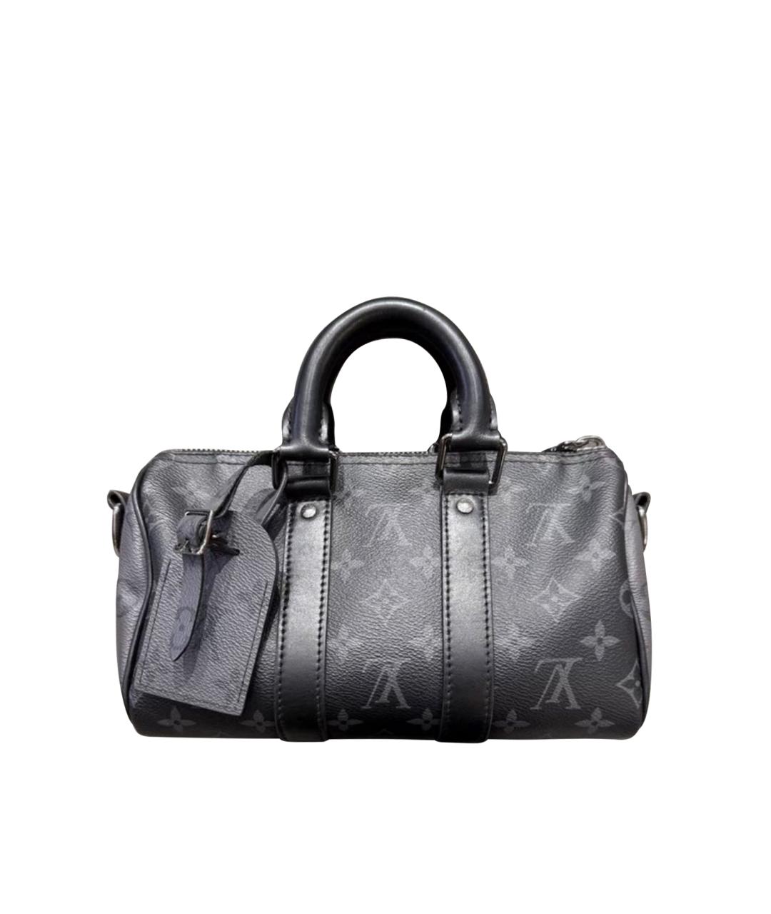 LOUIS VUITTON Антрацитовая кожаная сумка через плечо, фото 1