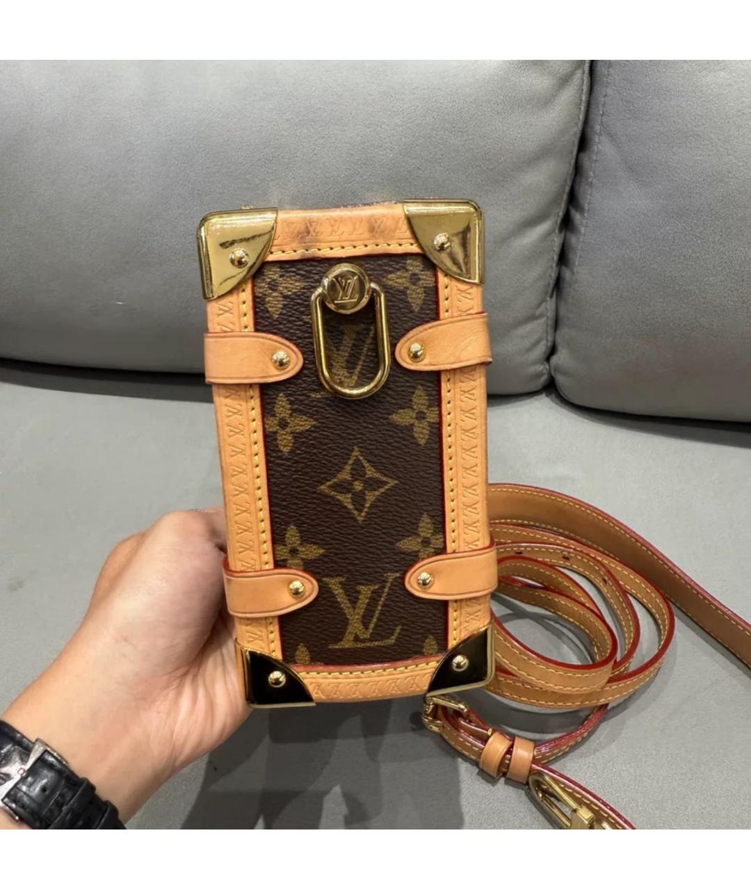 LOUIS VUITTON Коричневая кожаная сумка через плечо, фото 3