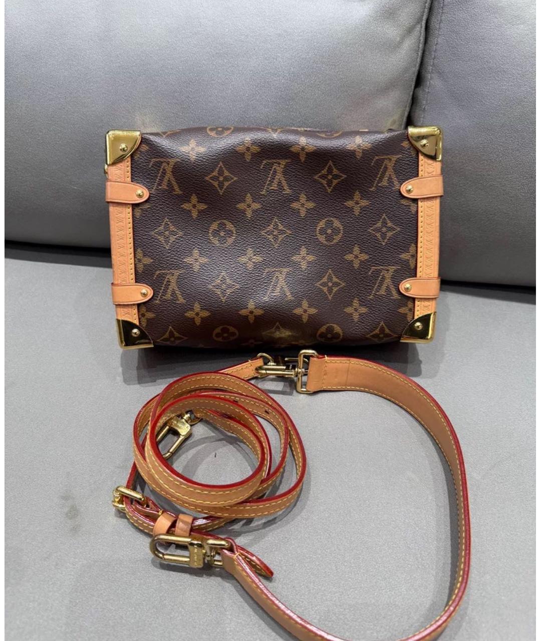 LOUIS VUITTON Коричневая кожаная сумка через плечо, фото 2