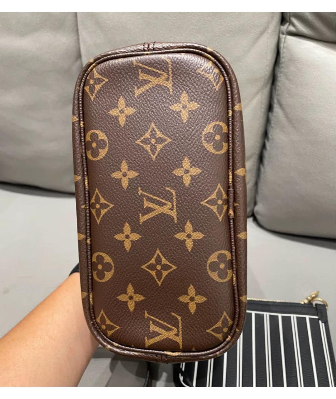 LOUIS VUITTON Коричневая кожаная сумка тоут, фото 4