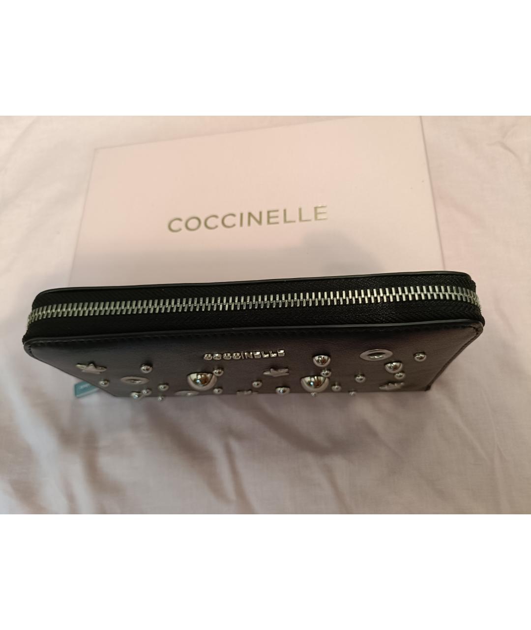 COCCINELLE Черный кожаный кошелек, фото 8