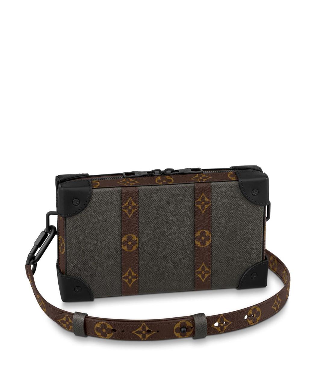 LOUIS VUITTON Коричневая кожаная барсетка, фото 9
