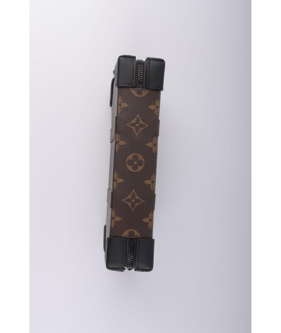 LOUIS VUITTON Коричневая кожаная барсетка, фото 4