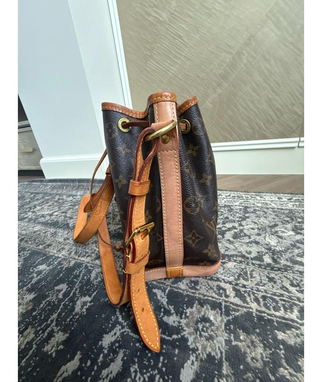 LOUIS VUITTON Коричневая кожаная сумка через плечо, фото 6