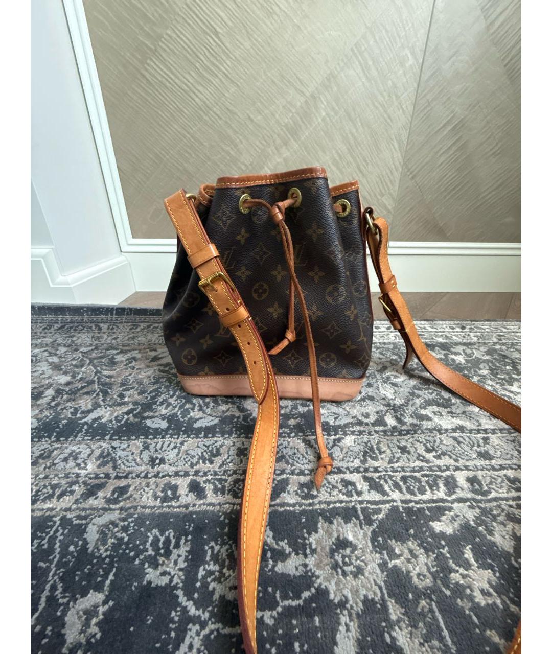 LOUIS VUITTON Коричневая кожаная сумка через плечо, фото 9